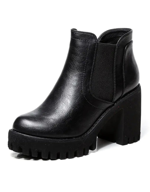 Load image into Gallery viewer, British Casual High Heels for Women with Thick Heel
