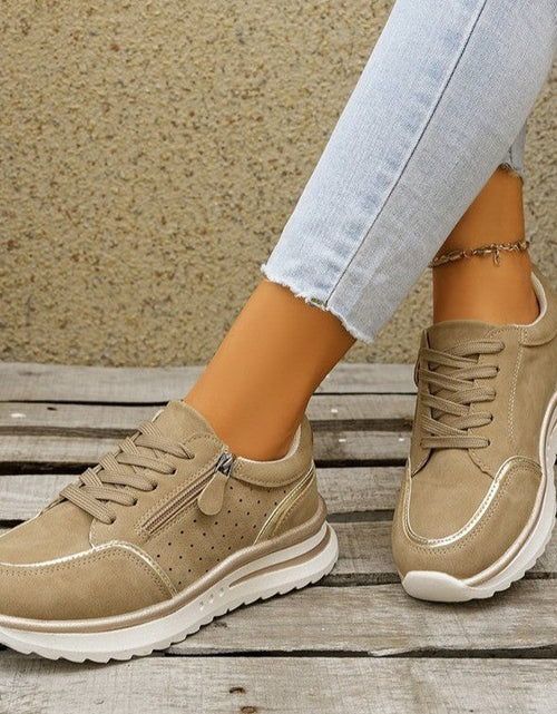 Load image into Gallery viewer, Chunky Heel Side-Zip High-Top Sneaker Boots – 3 Colors EU 36–43
