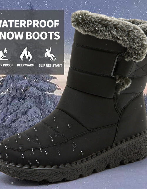 Load image into Gallery viewer, Women’s Waterproof Plush Snow Boots
