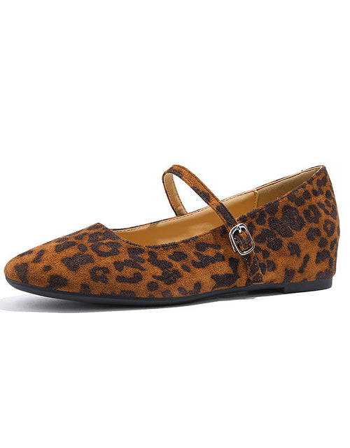 Load image into Gallery viewer, French-Style Square-Toe Mary Jane Shoes With a Hidden Heel
