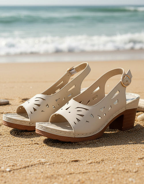 Load image into Gallery viewer, Retro Hollow-Out Buckle Strap Open-Toe Sandals – 4 Colors EU 36–43
