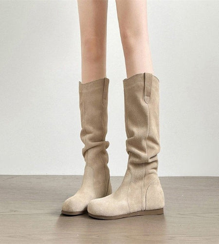 🖤 Creeper Knight Flat Heel Cowboy Boots for Women