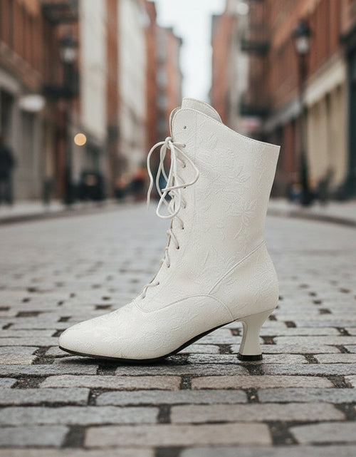 Load image into Gallery viewer, Women’s Pointed-Toe Kitten-Heel Boots | Autumn Winter Chic
