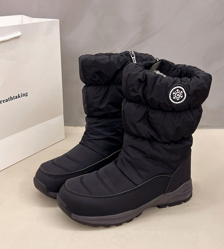 Thickened Cotton Mid-Calf Snow Boots for Women