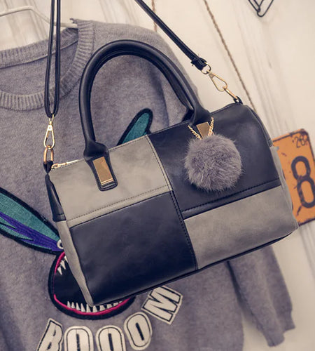 Fashionable Boston Bag with Zipper - New Women's Tote
