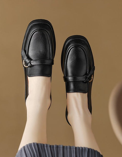 Load image into Gallery viewer, Women’s Round Toe Slip-On Casual Shoes – Low Heel Comfort
