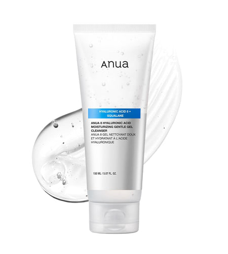Moisturizing Gentle Gel Cleanser, Hyaluronic Acid, Squalane, Ceramide, Foaming Facial Korean Cleanser, Ph Balance, Daily Hydrating Face Wash, Korean Skincare (150Ml/5.07Fl Oz.)