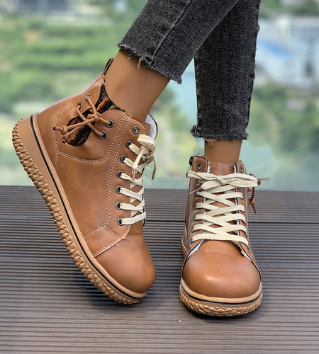 FitiqueFit Women’s Flat Heel Martin Boots