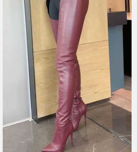 Women’s Over-the-Knee Stretch Boots – Sleek Thigh-High Fashion Boots