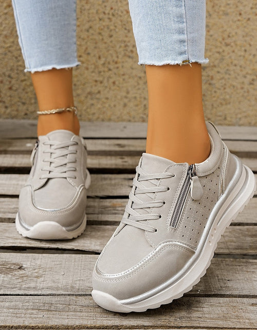 Load image into Gallery viewer, Chunky Heel Side-Zip High-Top Sneaker Boots – 3 Colors EU 36–43

