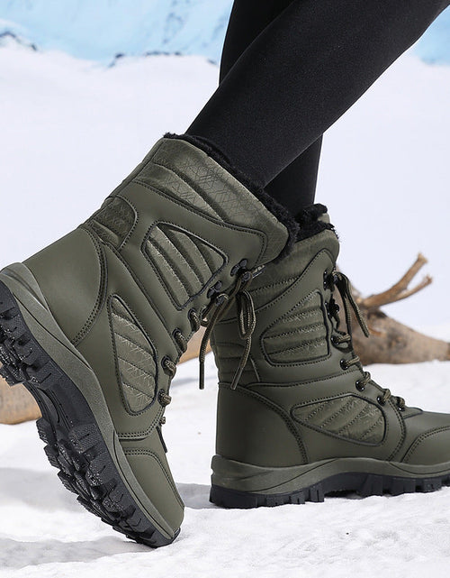 Load image into Gallery viewer, Women’s Long Wool &amp; Velvet Snow Boots | Thickened Warm Winter Footwear
