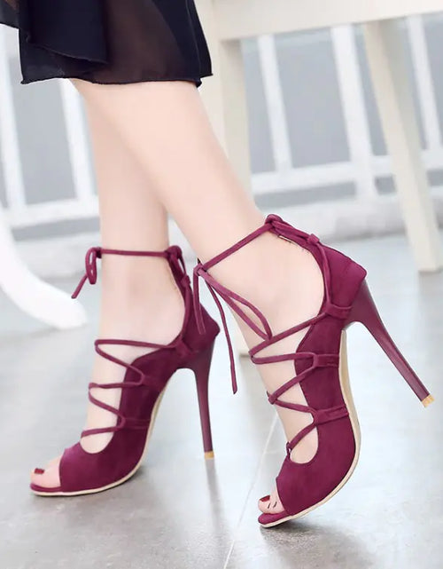 Load image into Gallery viewer, Roman High Heel Peep Toe Sandals
