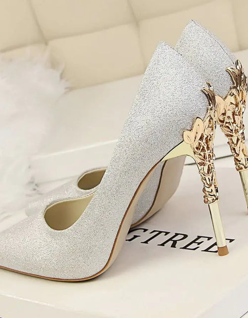 Load image into Gallery viewer, White Satin High Heels for Women - Stylish Pointed Shoes
