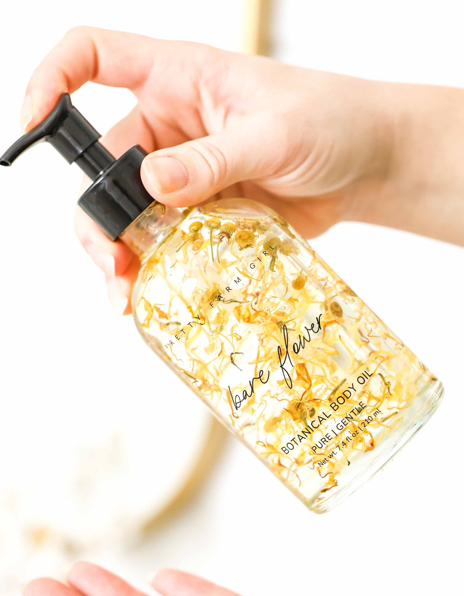 Bare Flower Natural Fragrance Free Body Oil - Best for Sensitive Skin