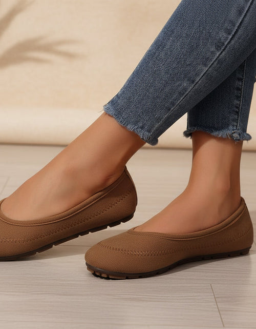 Load image into Gallery viewer, Women’s Low-Cut Round Toe Loafers – Slip-On Flat Casual Shoes
