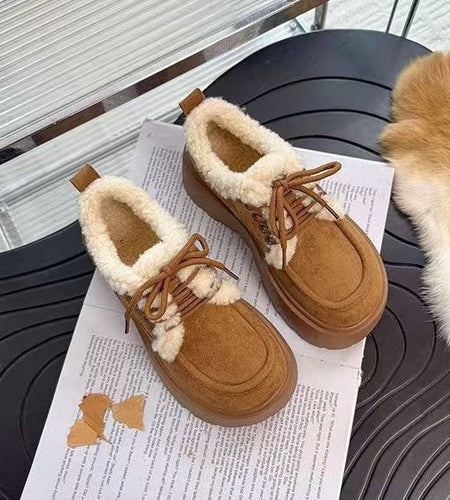 Women’s Fleece Lined Chunky Sole Winter Shoes