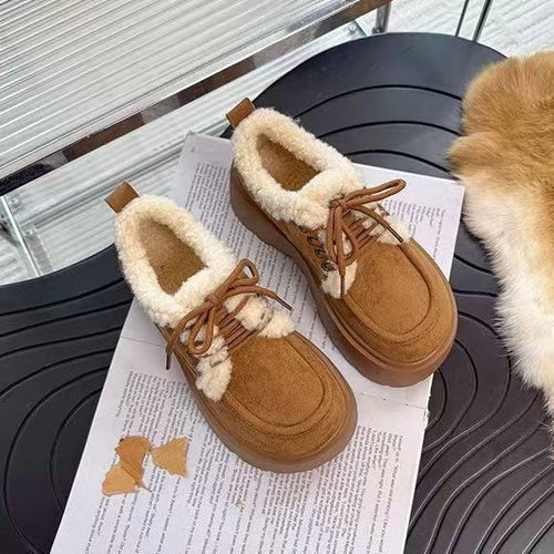 Load image into Gallery viewer, Women’s Fleece Lined Chunky Sole Winter Shoes
