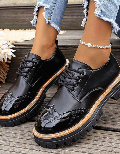 Load image into Gallery viewer, Round Toe Flatheeled Laceup Pumps For Women
