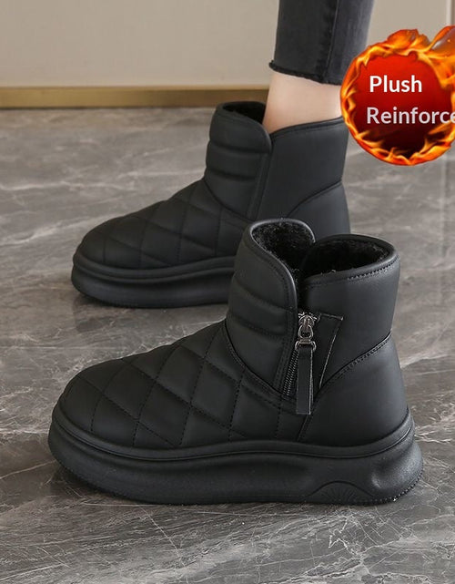 Load image into Gallery viewer, Women’s Warm Fleece-Lined Snow Boots – Casual Winter Anti-Slip Ankle Boots

