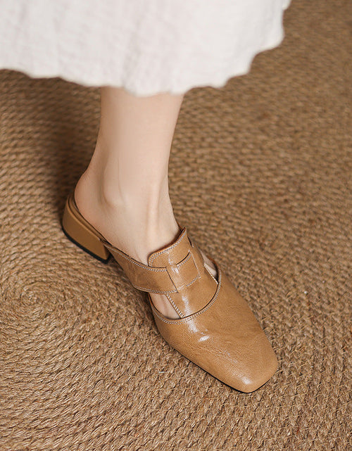 Load image into Gallery viewer, Retro Closed Toe Half Slippers
