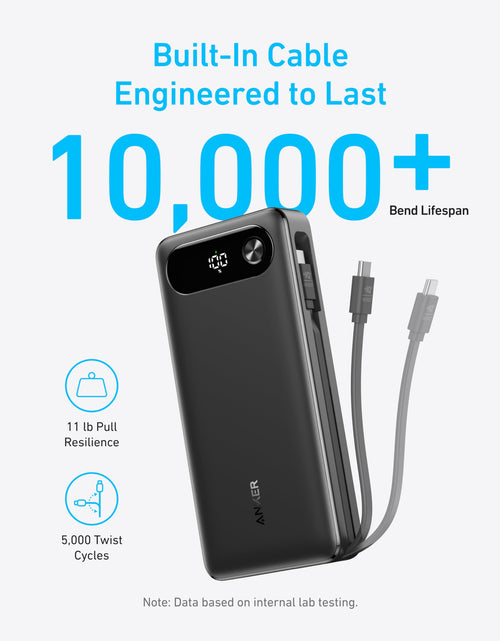Load image into Gallery viewer, Anker Power Bank (20K, 87W, Built-In USB-C Cable)
