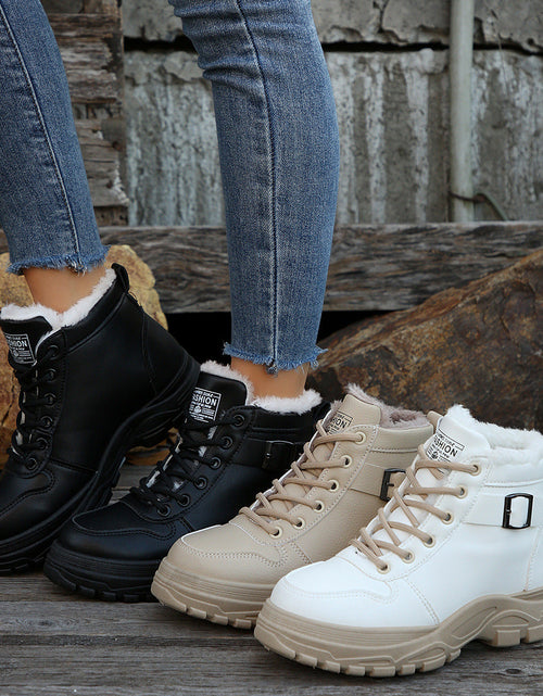 Load image into Gallery viewer, Women’s Mid-Calf Fleece-Lined Winter Boots
