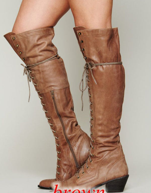 Load image into Gallery viewer, Women’s Over-the-Knee Boots – Round Toe Stylish Tall Winter Boots
