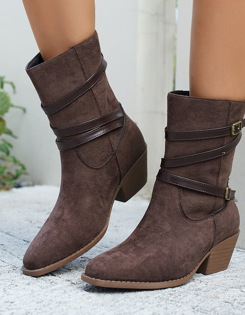 Load image into Gallery viewer, Women’s Low‑Cut Vintage Style Cotton Boots – Retro Ankle Booties
