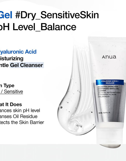 Load image into Gallery viewer, Moisturizing Gentle Gel Cleanser, Hyaluronic Acid, Squalane, Ceramide, Foaming Facial Korean Cleanser, Ph Balance, Daily Hydrating Face Wash, Korean Skincare (150Ml/5.07Fl Oz.)
