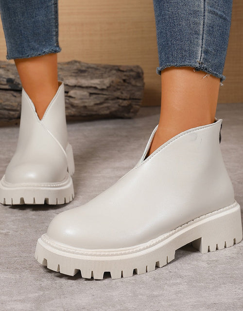Load image into Gallery viewer, Women’s Plus-Size Chunky-Heeled Ankle Boots
