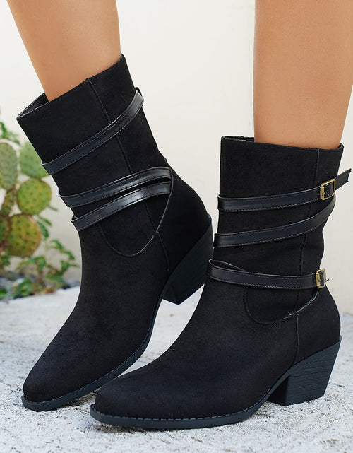 Load image into Gallery viewer, Women’s Low‑Cut Vintage Style Cotton Boots – Retro Ankle Booties
