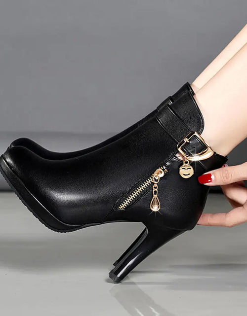 Load image into Gallery viewer, Winter Women's Warm Ankle Boots with Chunky Heels
