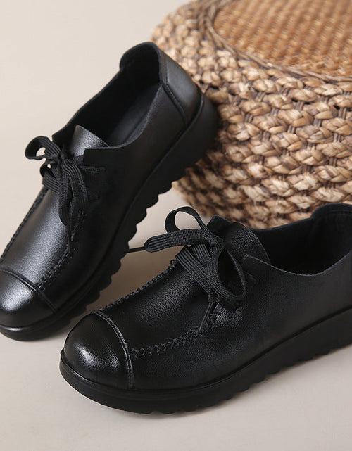 Load image into Gallery viewer, Women’s Black Flat Work Shoes – Soft Sole Anti-Slip Flats
