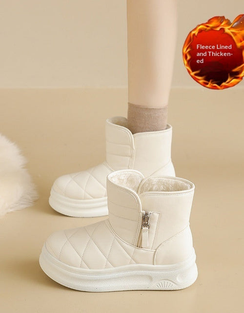 Load image into Gallery viewer, Women’s Casual Warm Fleece-Lined Snow Boots – Winter Anti-Slip Ankle Boots
