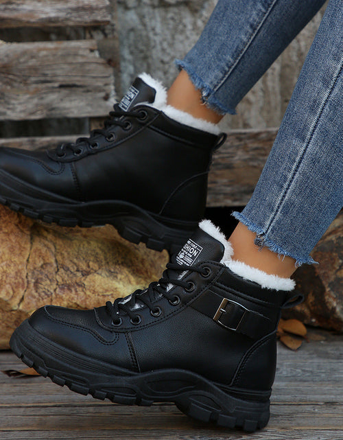 Load image into Gallery viewer, Women’s Mid-Calf Fleece-Lined Winter Boots
