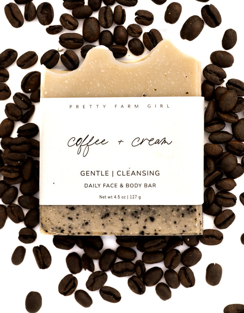 Load image into Gallery viewer, Coffee + Cream Handmade Tallow and Goat Milk Soap Bar
