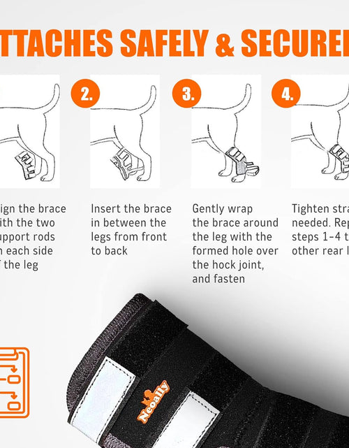 Load image into Gallery viewer, NeoAlly Dog Rear Leg Hock Brace with Safety Reflective Straps for Large Dogs [Long Version]
