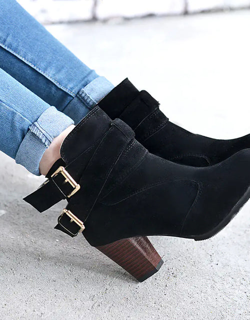 Load image into Gallery viewer, Martin Boots for Women - Mid Chunky Heel &amp; Ankle Heels
