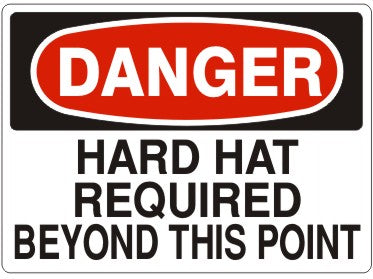 Load image into Gallery viewer, Danger - Hard hat Required Beyond This Point
