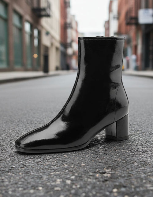 Load image into Gallery viewer, Women’s Short Fur Snow Boots – Chunky Mid-Heel Cotton Winter Boots
