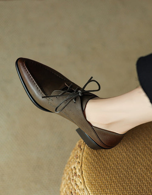 Load image into Gallery viewer, Women's Retro Strap Chunky Heel Pointed-Toe Shoes
