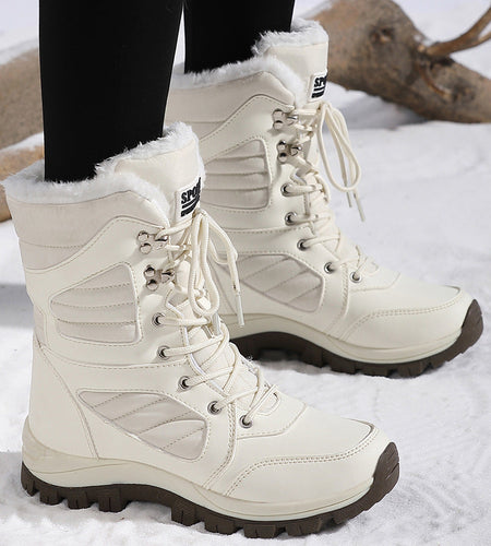 Women’s Long Wool & Velvet Snow Boots | Thickened Warm Winter Footwear
