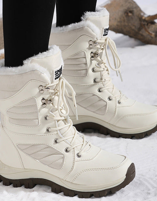Load image into Gallery viewer, Women’s Long Wool &amp; Velvet Snow Boots | Thickened Warm Winter Footwear
