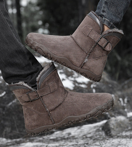 Unisex Warm Fleece-Lined Snow Boots – Anti-Slip Winter Boots
