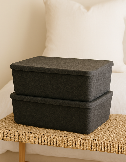 Load image into Gallery viewer, The Sculpted Bin - Large with Lid | Set of 3
