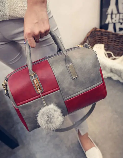 Load image into Gallery viewer, Fashionable Boston Bag with Zipper - New Women's Tote
