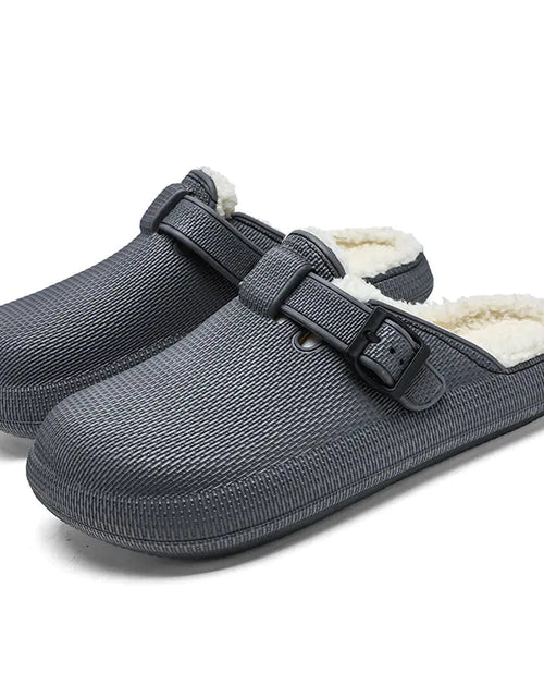 Load image into Gallery viewer, Fleece-Lined Eva Soft Bottom Slippers for Home Travel
