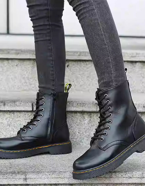 Load image into Gallery viewer, Women’s Martin Short Boots – Classic Lace-Up Ankle Boots
