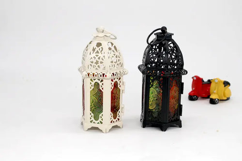 Load image into Gallery viewer, Classic Lantern Candle Holder with Iron and Glass
