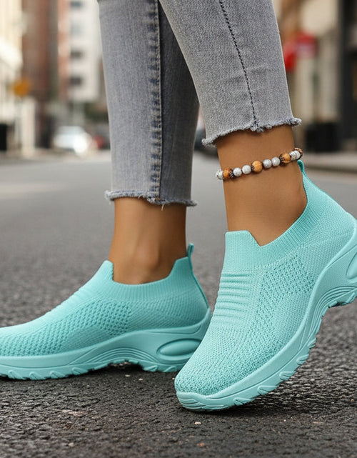 Load image into Gallery viewer, Women's Breathable Mesh Slip-On Flat Shoes – Lightweight Casual Round-Toe Flats
